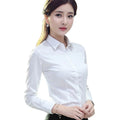 S-5XL Plus Size Under Suit Shirt Women's Long Sleeved Korean Career Office Shirts Outwear Women's Work Suit Professional Shirts