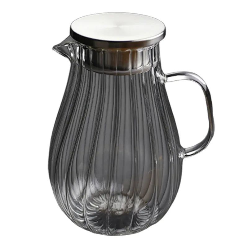 DELIGHT Wholesale Modern Eco-Friendly Creative Teapot Suit Glass Carafe Large Capacity Juice Cold Water Bottle Party Use