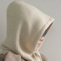 New Arrival Female Autumn Winter Casual Knitting Wool Blend Hooded and Neck Warmer Hats