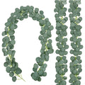 Wholesale Artificial Eucalyptus Garland Wreath Table Greenery Vine  Silk Leaves Plants for Wedding Party Home Decoration