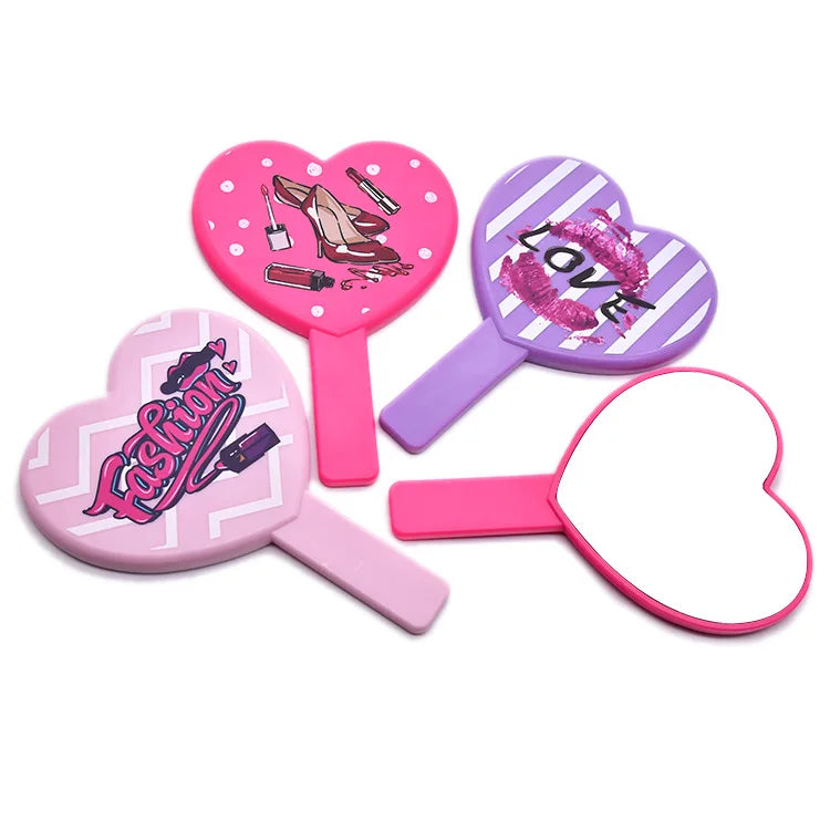 Free Sample Custom Logo Shape Mini Folding Portable Travel Compact Mirror Customized Makeup Hand Mirror with logo