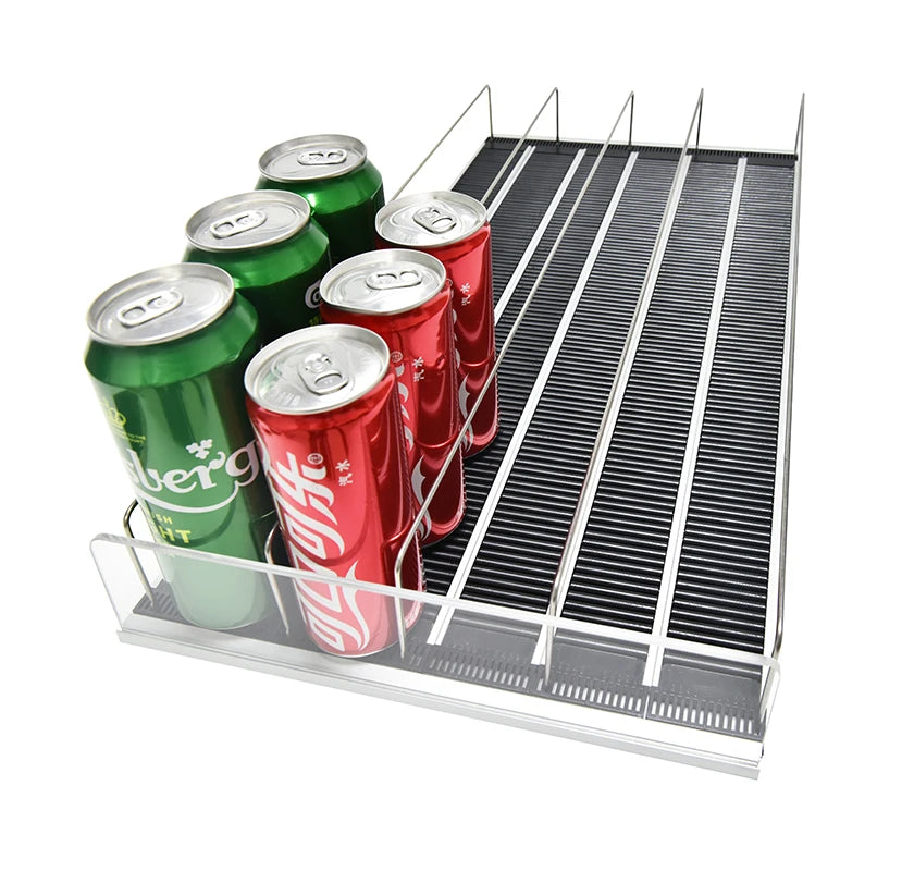 Beverage Display Stand Personalized Smart Auto Front Gravity Roller Shelf Sliding System