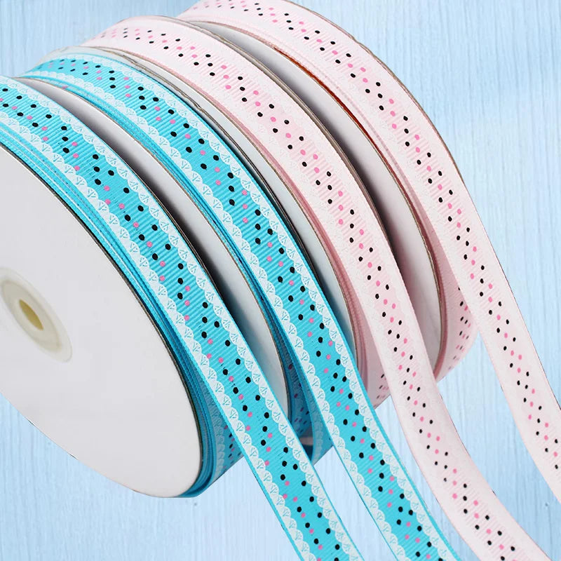 Personalized  Printed logo Ribbon Branded Custom logo Ribbon Christmas Silk Grosgrain Printing Factory Wholesale Ribbon