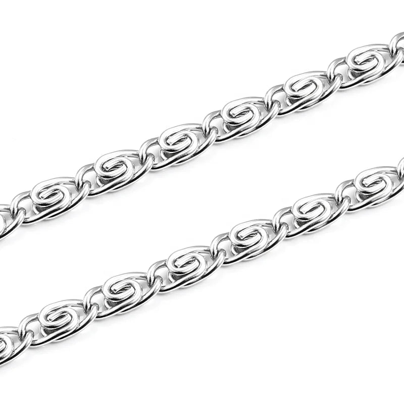 Wholesale Gold Plated Stainless Steel Chain Necklace Multilayer Hip Hop Design Jewelry Making Components and Gifts for Women