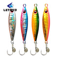 LETOYO Fishing Jigs Saltwater 60g-100g  Glow Vertical  Speed Fast Lead Jig Sea Fishing Jigging Spoon