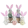 Handmade Cute Easter Tabletop Tray Decor Crafts Spring Ornaments Soft Plush Rabbit Bunny Decoration