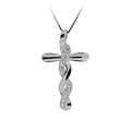 Rhodium or Gold Plated Charm Sterling Silver Bling Religious Jewelry Christian Jesus Cross Pendant Necklace for Men Women