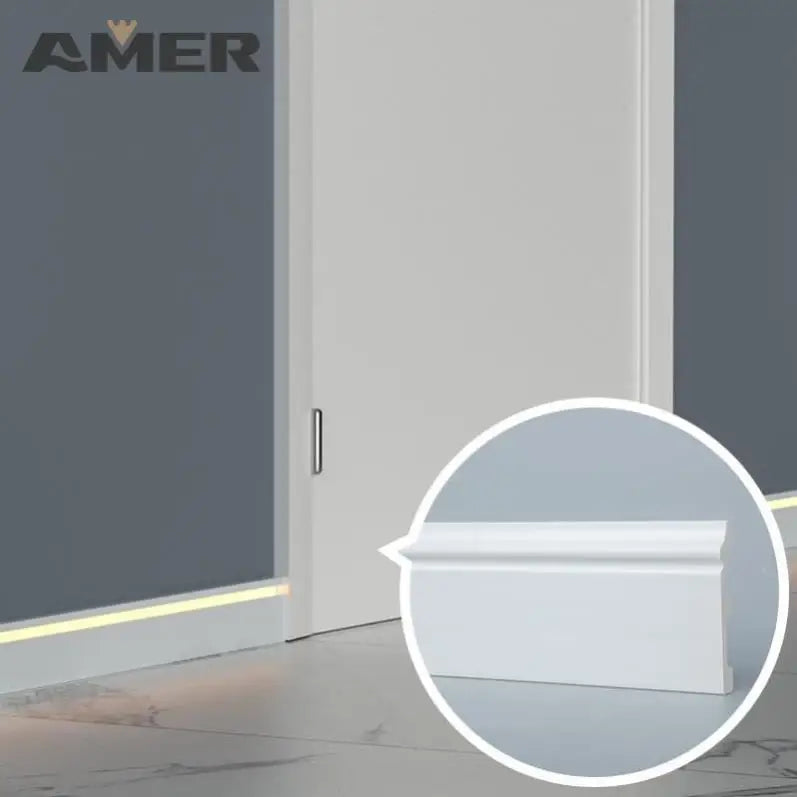 Rongke OEM Factory Waterproof Waterproof Commercial Electric Flooring Wood Door Cove Floor Baseboard Heat White