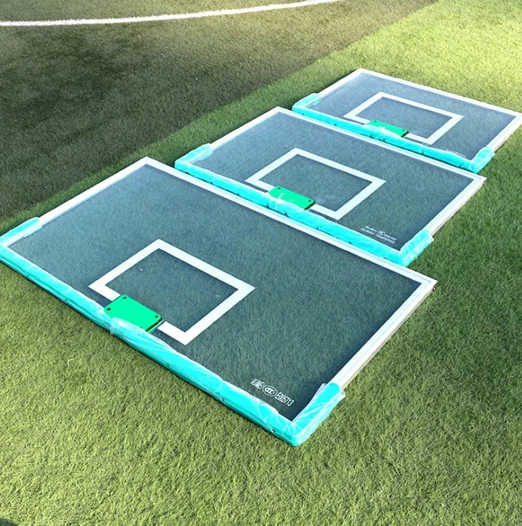 PE Tempered Glass 12mm Standard Basketball Board Size Fiberglass Basketball Backboard Acrylic