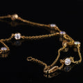 Starsgem Gold Jewelry 14k Yellow Gold Chocker Moissanite Necklace Heart