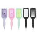 Custom Logo Hair Brush Hollowed Out Scalp Massage Comb Detangling Vent Wheat Straw Hair Brush