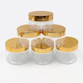 Luxury 2oz 3oz 4oz 5oz 8oz Empty Body Scrub Jars Cosmetic Plastic Jars with Rose Gold Silver Lid Body Butter Container Pet Jar