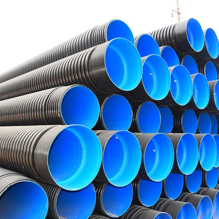 Wholesale Plastic Polyethylene HDPE Double Wall Corrugated Sewage Spiral Pipe for Drainage