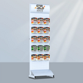 Metal Material Pegboard Display Stand with Detachable Hooks Retail Display Stand Battery Display Stand Customizable