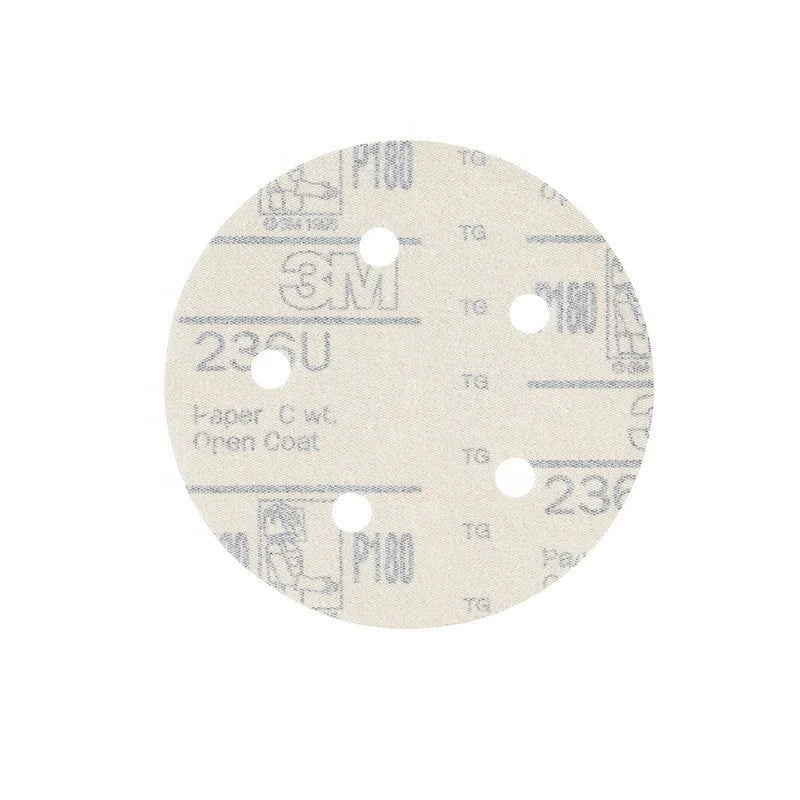 3M 236U 216U 90-800 Grit round Sandpaper Yellow Aluminium Oxide Abrasive Discs OEM Customizable