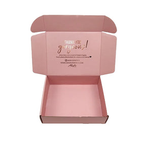 Custom Printed Logo Pink Apparel Packaging Shipping Corrugated Box