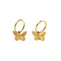 MICCI Minimalist 18K Gold Plated Stainless Steel Butterfly Stud Earrings Hypoallergenic Jewellery for Women