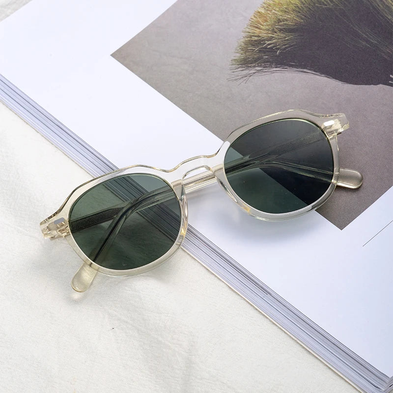New Arrival High Quality Men's Square Sunglasses Acetate Glasses Frame with Polarized Tac Lenses