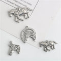 Stainless Steel horseshoe horse head pendant necklace bracelet accessories wholesale diy jewelry
