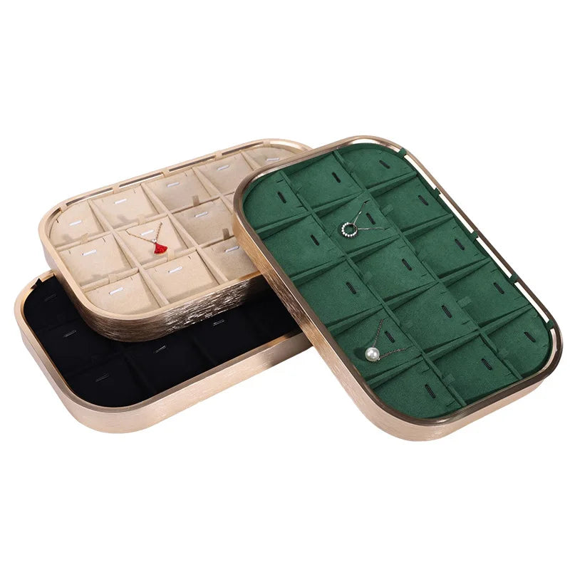 Velvet Jewelry Retail Store Display Tray Jewelry Storage Case Showcase Pendant Necklace Bracelet Display Tray