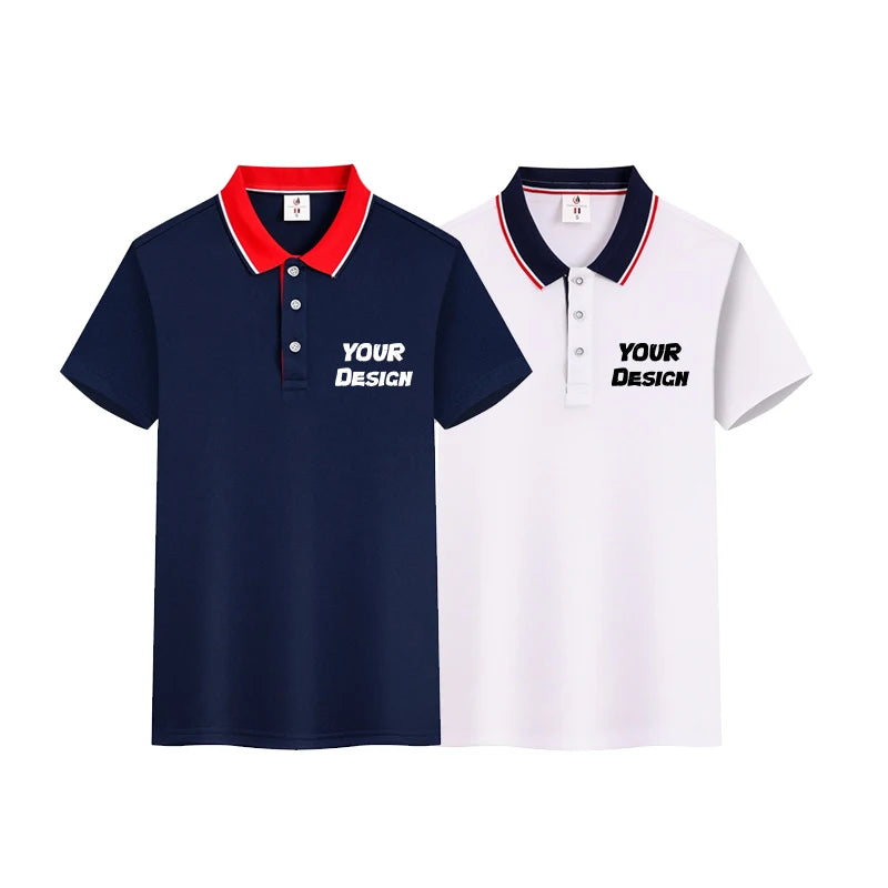 Wholesale Custom Embroidered logo Men's Polo t Shirt  Plain Golf Unisex Color Blocking Polo T Shirt