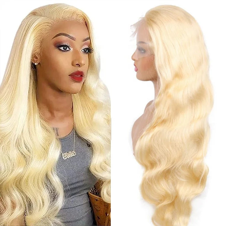 Raw Indian Hair 613 Frontal Wigs 13*4 Body Wave Wig For Sale Online Blonde Human Hair Womens Lace Frontal Wig