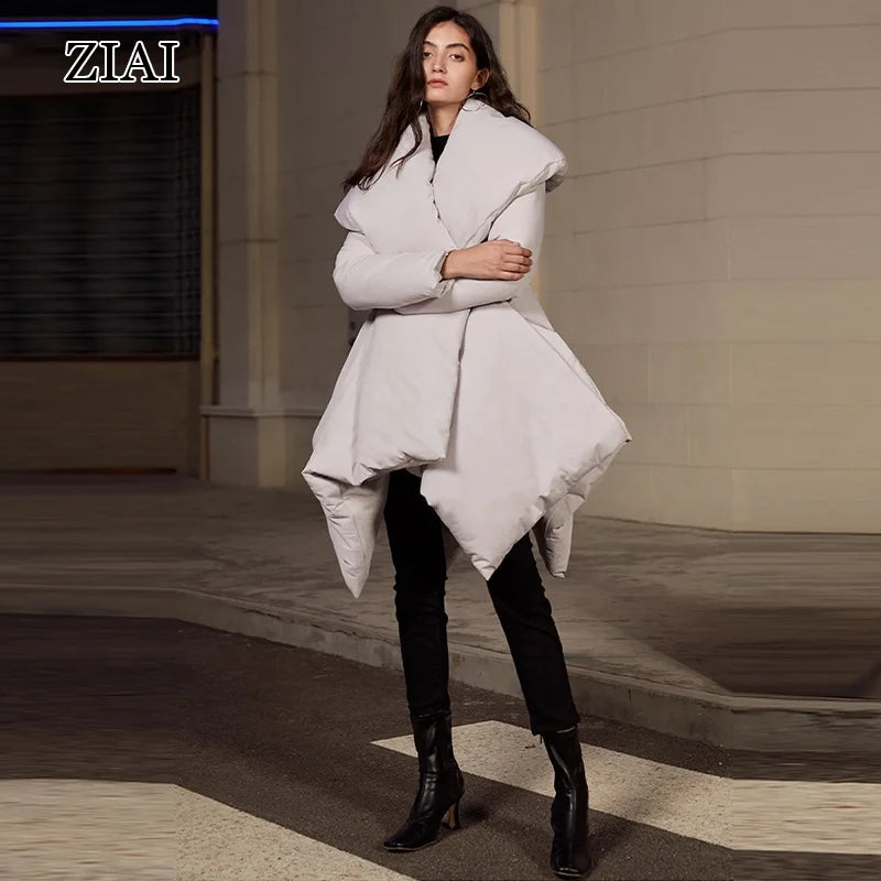 Wholesale Original High-end Design Dress Coat Sense Street Style Waist Down Jacket Slim Slim Down Dress Jacket
