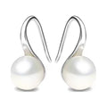 Fashion Sterling Silver Earrings Cultured Freshwater Pearl Pendant Earrings for Women