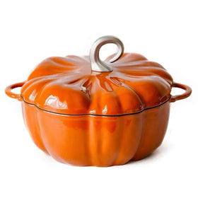 24 cm Orange Pumpkin Enamel Cast Iron Stew Pot Universal Open Flame Soup Pot Metal Material