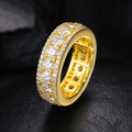4mm/0.3ct VVS1 D Color Moissanite Factory-Made Hip-Hop Jewelry Rings GRA Certified 925 Sterling Silver