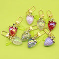 Internet Celebrity Female's Multi-Color Girly Heart Sweet Strawberry Fruit Pendant Hot-Selling Cross-Border Metal Keychain