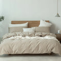 Simple Style 4pcs Quilted Comforter Bed Sheet Sets with Bed Sheet Flat 100% Cotton Bedding Set for Adult