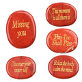 High Quality Natural Lucky Gemstone Red Jasper Gratitude Stones Craft Healing Worry Mini Pocket Stones