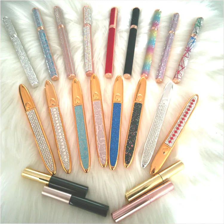 Waterproof Eyelash Glue Pen 2 1 Sticky Eye Liner Magic Self Adhesive Black Eyeliner Glue Pen Strong Sticky Fur Lashes Handmade