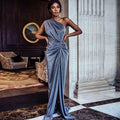 1 Piece Order Ship Sleeveless Formal Dress 2022 Modest Evening Gowns Prom Dresses