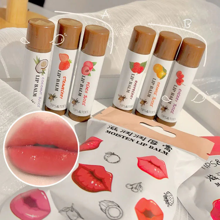 3 Pack Fruity Tinted Lip Balms Hydrating Nourishing Lighten Lip Lines Lip Balm