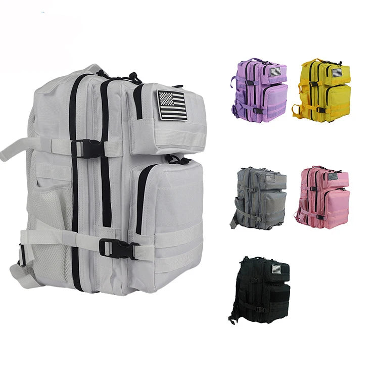 2022 New Arrival 25L Oxford Waterproof Anti-Theft Camouflage Unisex Casual Sport Travel Backpack with Bottle Side Pockets