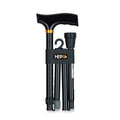 MSMT Folding Cane Adjustable Aluminum Walking Hiking Stick Trekking Pole Custom Logo Rubber Tip 300 Lbs Capacity 32-36 Height