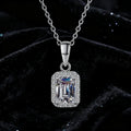 Rectangular Radiant Cut Emerald Cut D Color 1CT Moissanite Pendant S925 Sterling Silver Necklace for Women
