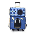 Hot Seller Dual-Layer Rolling Backpack Silent Swivel Wheels Large Capacity Multi-Functional Carrier Telescopic Handle for Cats