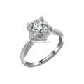 14k Solid Gold Moissanite Engagement Wedding Ring Custom 6.5mm Round G VVS Moissanite Ring