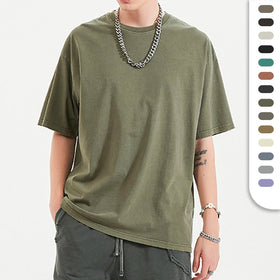 Unisex Custom Silk Printing T-Shirt 100% Cotton Knitted Fabric Breathable O-Neck for Men's 200G Summer T-Shirts