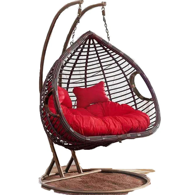 Handmade Tree Hammocks Double Pole Hanging Basket Seat Swing Egg Hammock Chair  for Garden Balcony