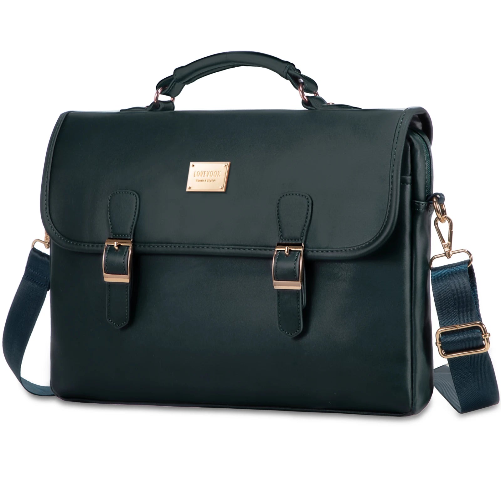 LOVEVOOK 15.6 Inch Laptop Bags Women Business Canvas Shoulder Bag Large Capacity Ladies Office Handbags Satchel Bags Women