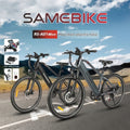 SAMEBIKE RS-A01Men High-carbon Steel Down Tube 36V Integrated Battery City Frame 7Speed Spoke Rim E Bike MegaBDM