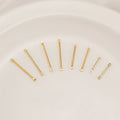 Brass 18k Gold Plated Earring Connector Double Hole Connecting Rod DIY Earring Making Accessories for Jewelry Makin