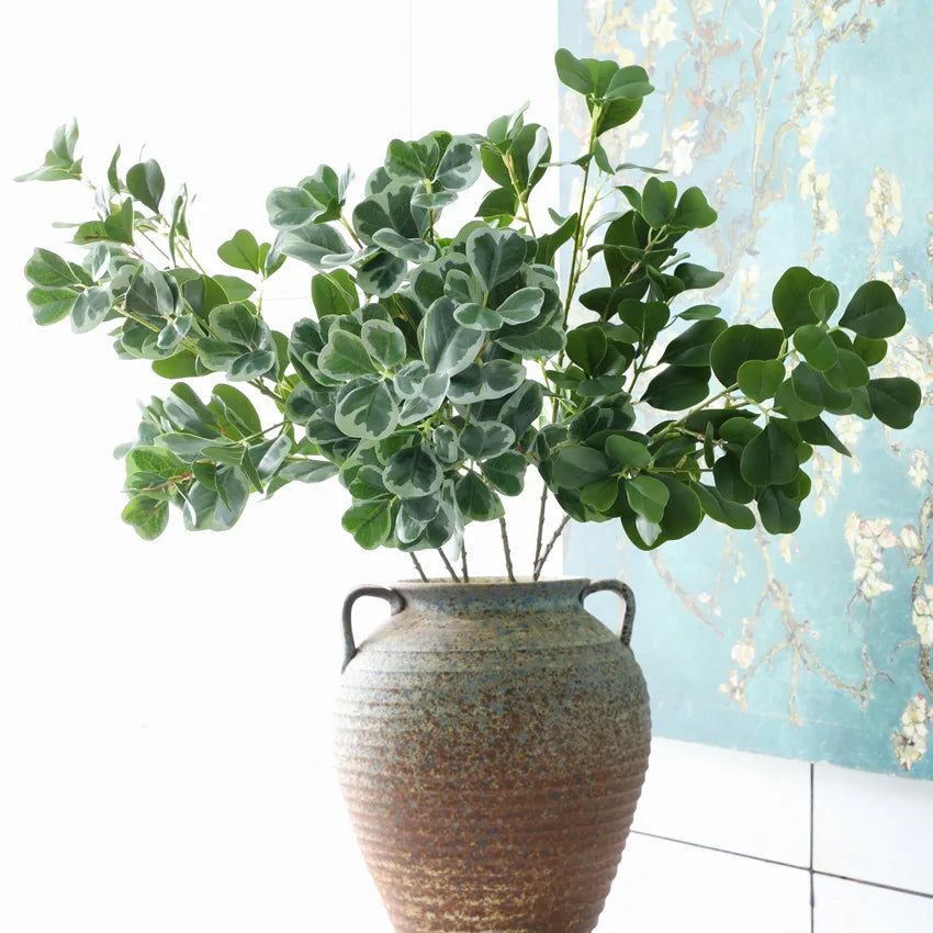 Hot Sales Real Touch Plastic Green Leaves Decoration Artificial Indoor for Home Decoration