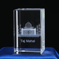 Small Bridge New Design Professional Customized Taj Mahal Crystal Gifts 3D Laser Engraving Crystal Cube With Factory Price