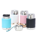 Reusable 500ml 750ml School Metal Thermal Stainless Steel Leak Proof Insulated Lunch Box Kids for Children Adult with Spoon