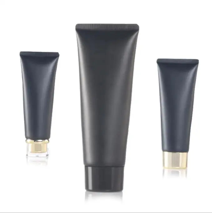 100g Matte Black Cosmetic Plastic Soft Tube Empty Facial Cleanser Hand Cream Soft Tube Squeeze Hose